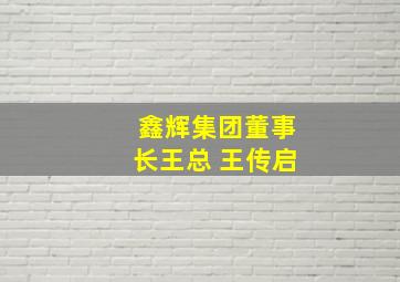 鑫辉集团董事长王总 王传启